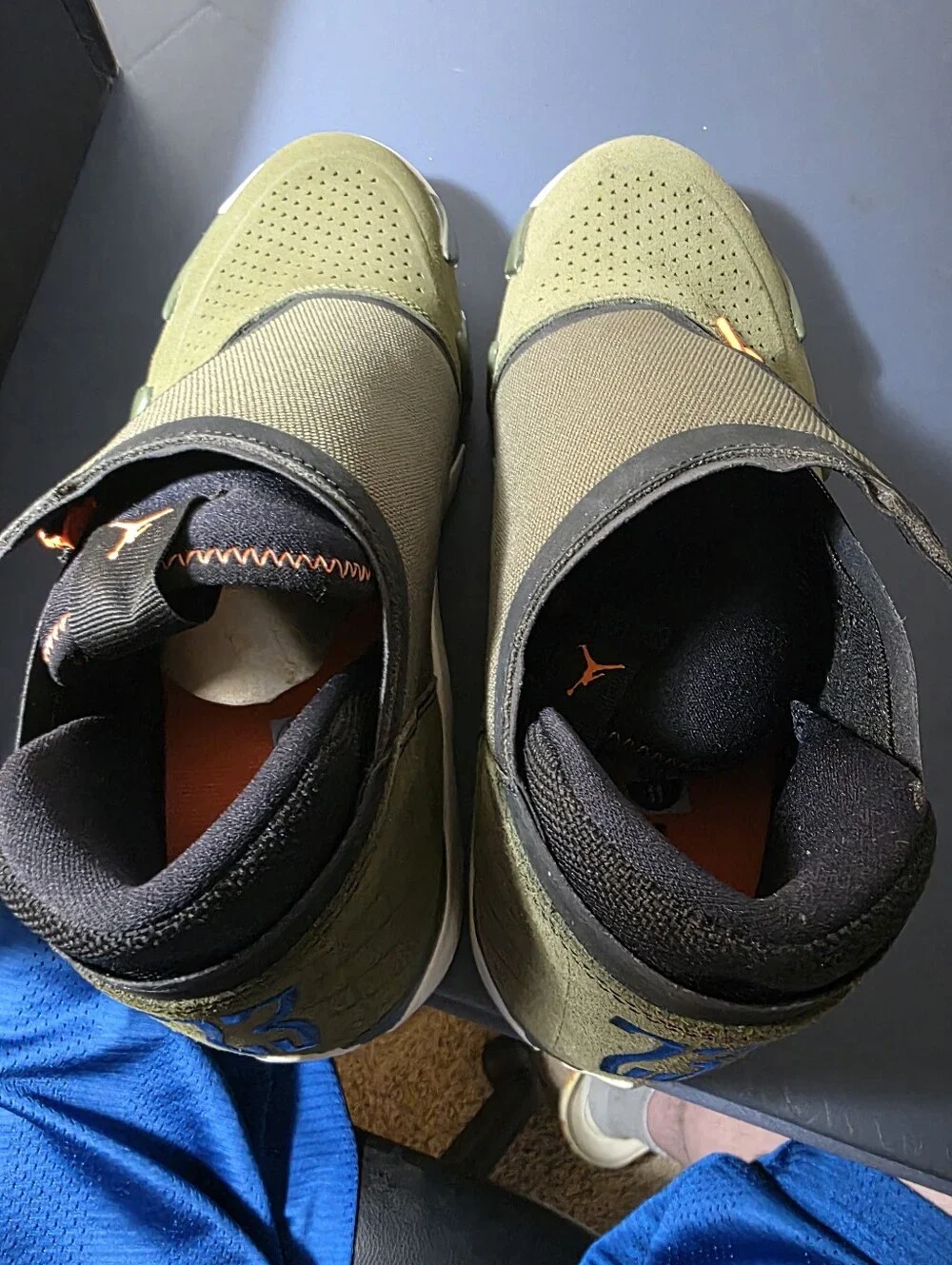 Jordan Jumpman Z Olive Green Slip-On Sneakers Size 11m, New.
